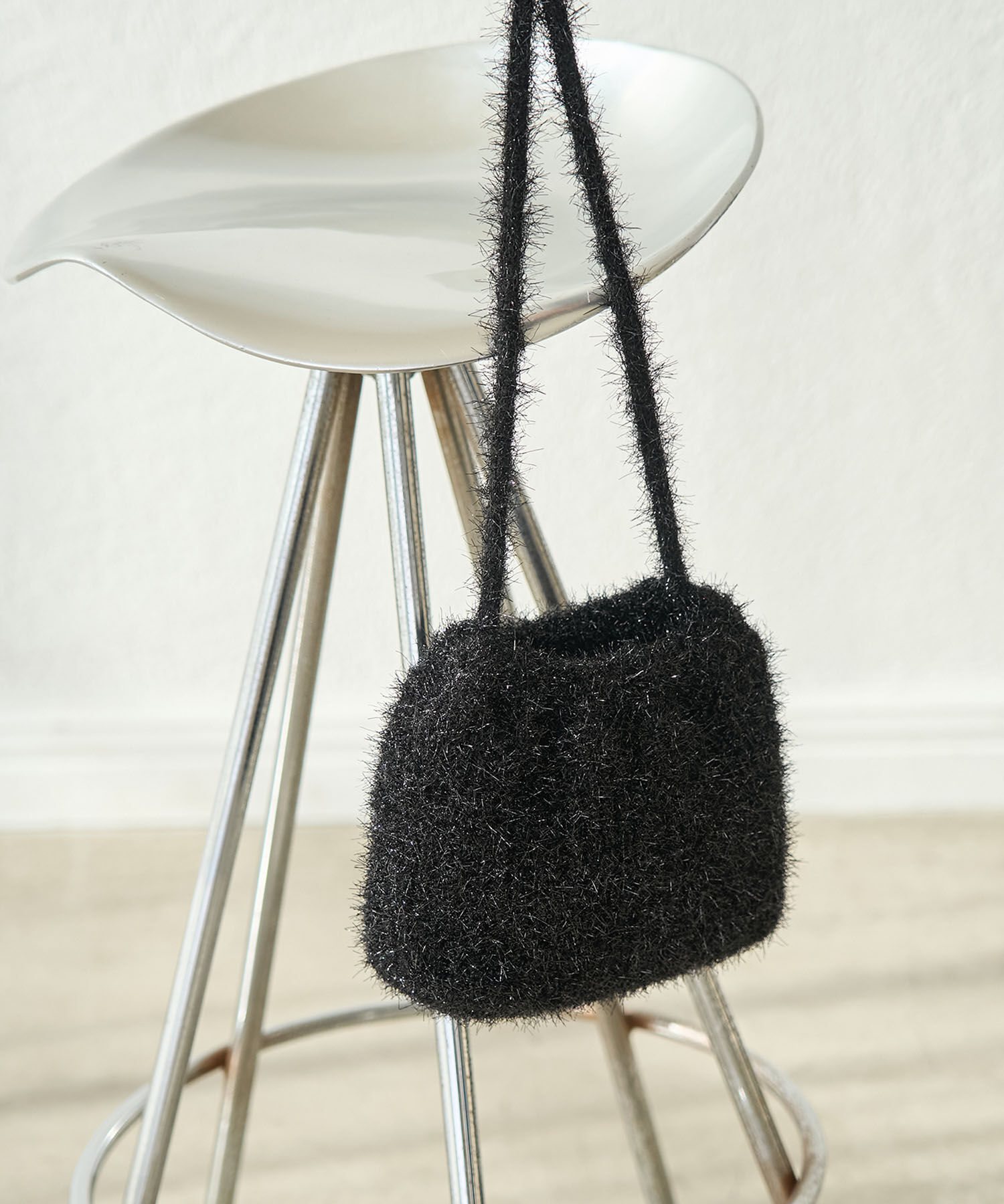 ROPE PICNIC PASSAGE「キラキラニットショルダーバッグ」|ショルダー・メッセンジャー|ブラック(01)