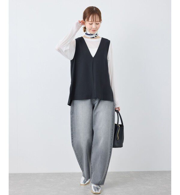 Rope&rsquo;Picnic「【花粉ガード】クリアツイルジレベスト/セレモニー・通勤対応・セットアップ対応」|ベスト・ジレ|