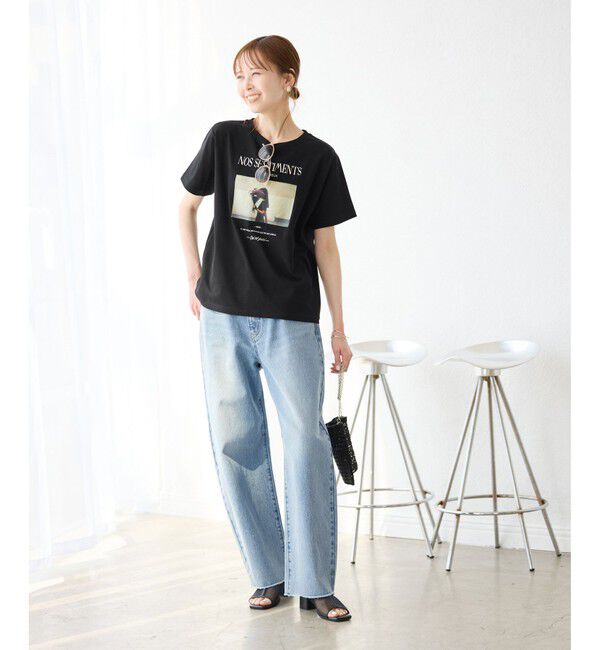 Rope&rsquo;Picnic「【emur/エミュール】カービーデニムパンツ」|デニム|