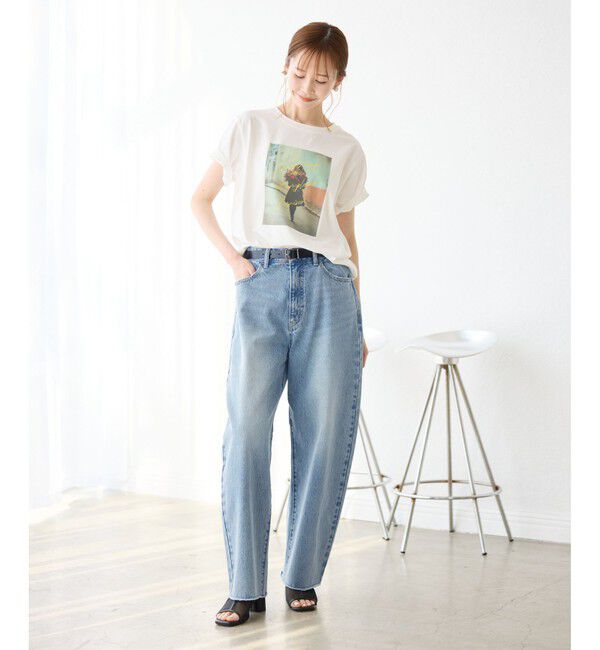 Rope&rsquo;Picnic「【emur/エミュール】カービーデニムパンツ」|デニム|