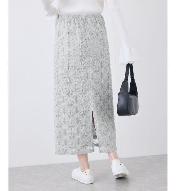 Rope&rsquo;Picnic「フラワーチュールレースアイラインスカート」|スカート|