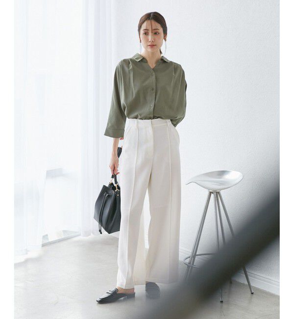 Rope&rsquo;Picnic「【emur/エミュール】バックVタックブラウス」|シャツ・ブラウス|