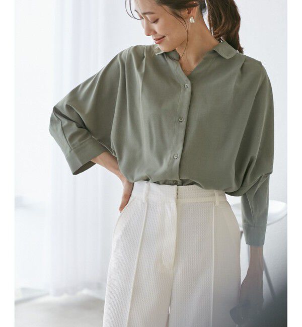 Rope&rsquo;Picnic「【emur/エミュール】バックVタックブラウス」|シャツ・ブラウス|