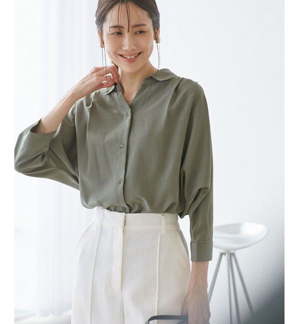 Rope&rsquo;Picnic「【emur/エミュール】バックVタックブラウス」|シャツ・ブラウス|