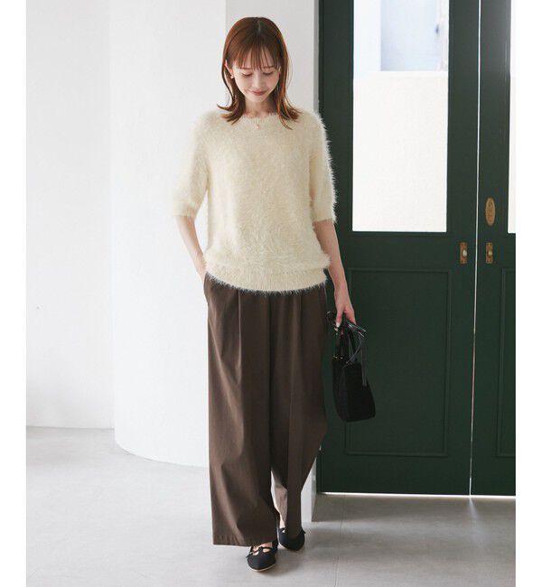 Rope&rsquo;Picnic「レーヨンナイロンイージーワイドパンツ」|チノ|