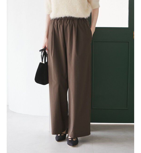 Rope&rsquo;Picnic「レーヨンナイロンイージーワイドパンツ」|チノ|