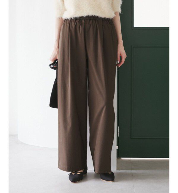 Rope&rsquo;Picnic「レーヨンナイロンイージーワイドパンツ」|チノ|