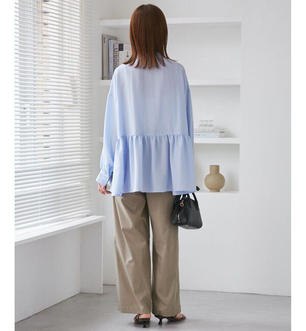 Rope&rsquo;Picnic「レーヨンナイロンイージーワイドパンツ」|チノ|