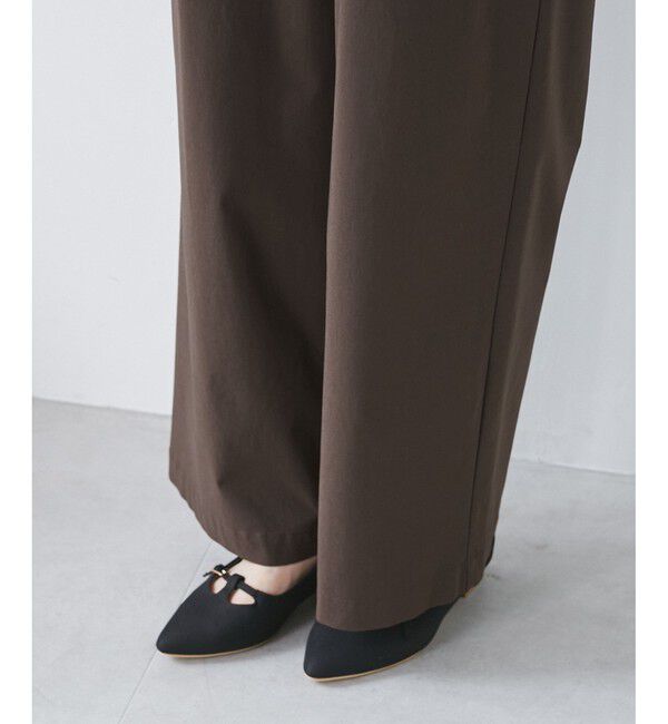 Rope&rsquo;Picnic「レーヨンナイロンイージーワイドパンツ」|チノ|