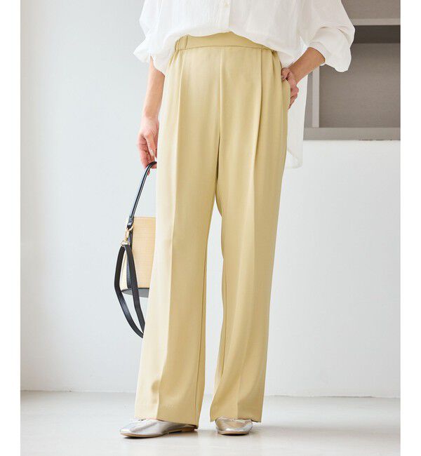 Rope&rsquo;Picnic「【WEB限定サイズ】美フレアカラーパンツ」|スラックス|