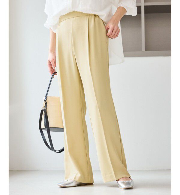 Rope&rsquo;Picnic「【WEB限定サイズ】美フレアカラーパンツ」|スラックス|