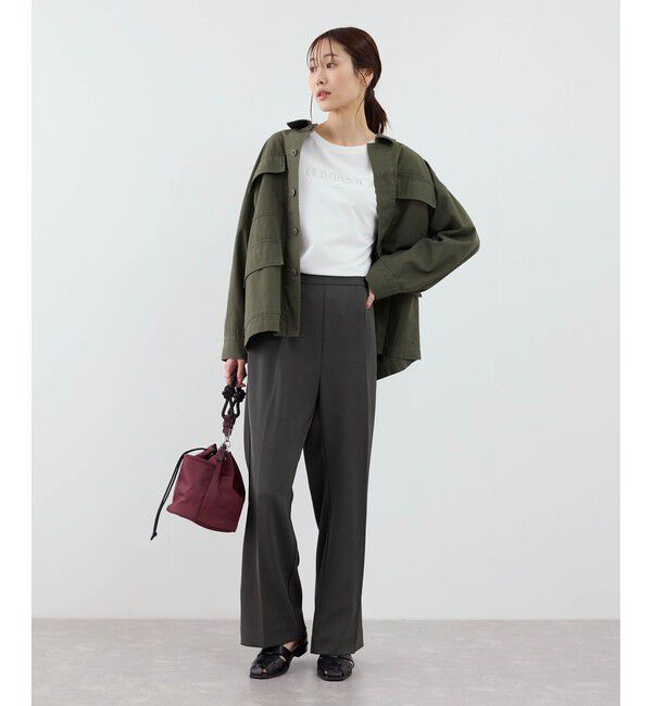 Rope&rsquo;Picnic「【WEB限定サイズ】美フレアカラーパンツ」|スラックス|