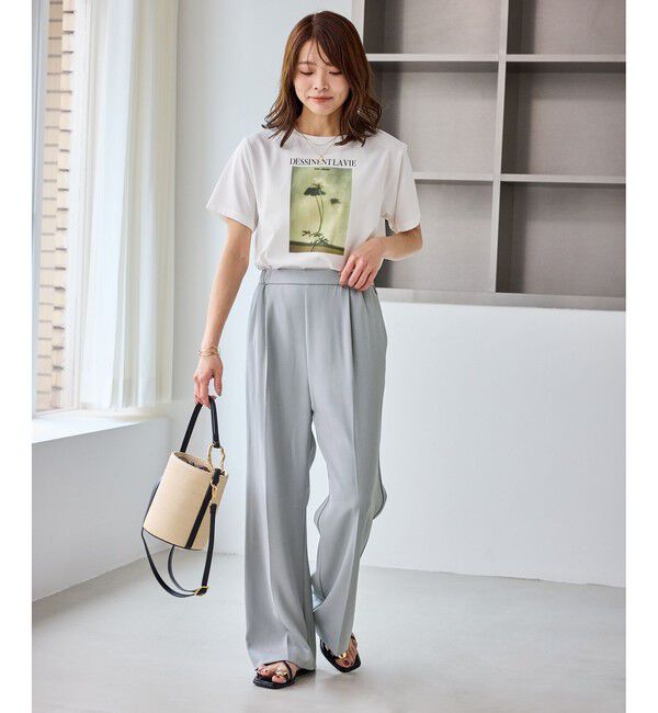 Rope&rsquo;Picnic「【WEB限定サイズ】美フレアカラーパンツ」|スラックス|