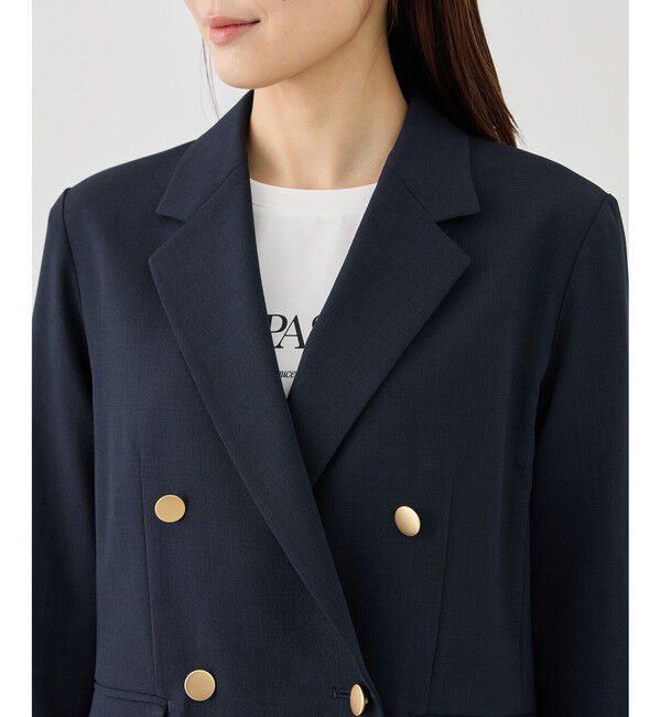 Rope&rsquo;Picnic「カナパ 金ボタンジャケット/セットアップ対応・UV・抗菌防臭・接触冷感」|テーラードジャケット|