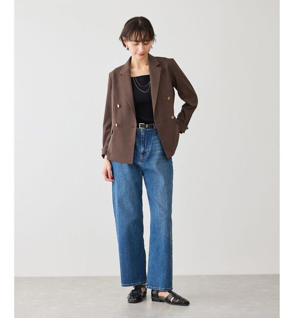 Rope&rsquo;Picnic「カナパ 金ボタンジャケット/セットアップ対応・UV・抗菌防臭・接触冷感」|テーラードジャケット|