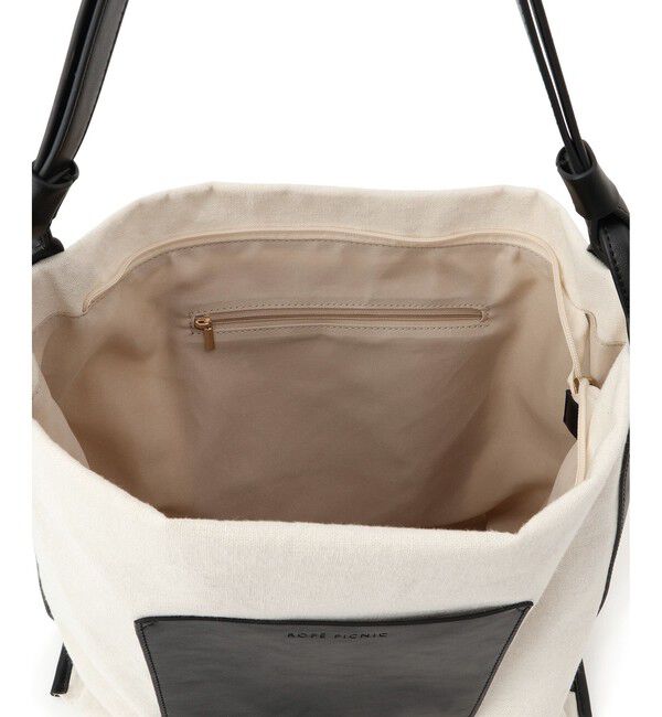 ROPE PICNIC PASSAGE「麻調キャンバスコンビトートバッグ/A4対応・15インチPC対応」|トートバッグ|