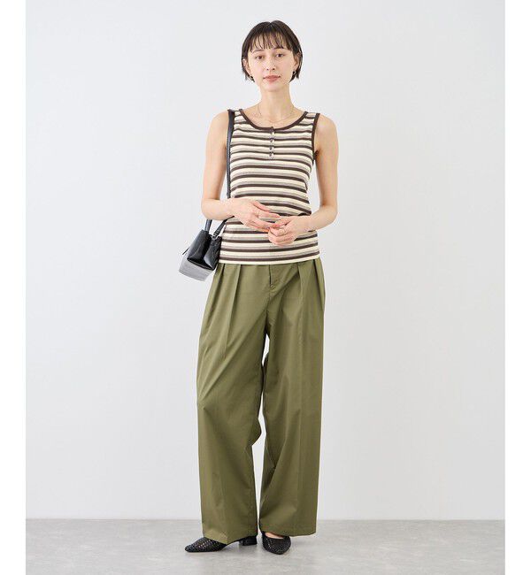 Rope&rsquo;Picnic「マルチボーダーヘンリーネックタンクトップ」|タンクトップ|