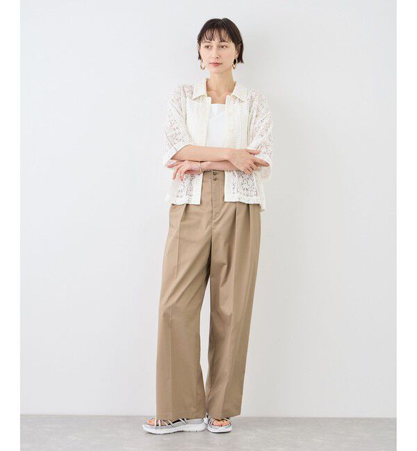 Rope&rsquo;Picnic「タックデザインチノパンツ/UVカット」|チノ|