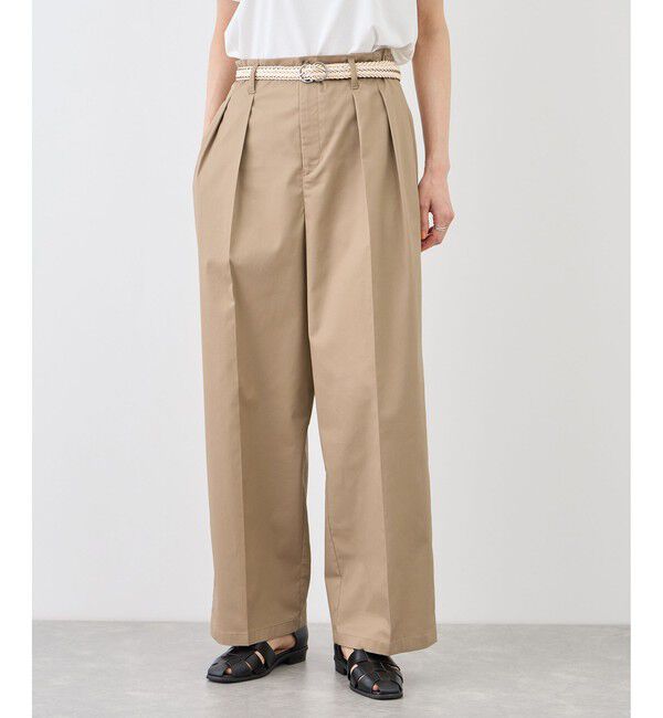 Rope&rsquo;Picnic「タックデザインチノパンツ/UVカット」|チノ|
