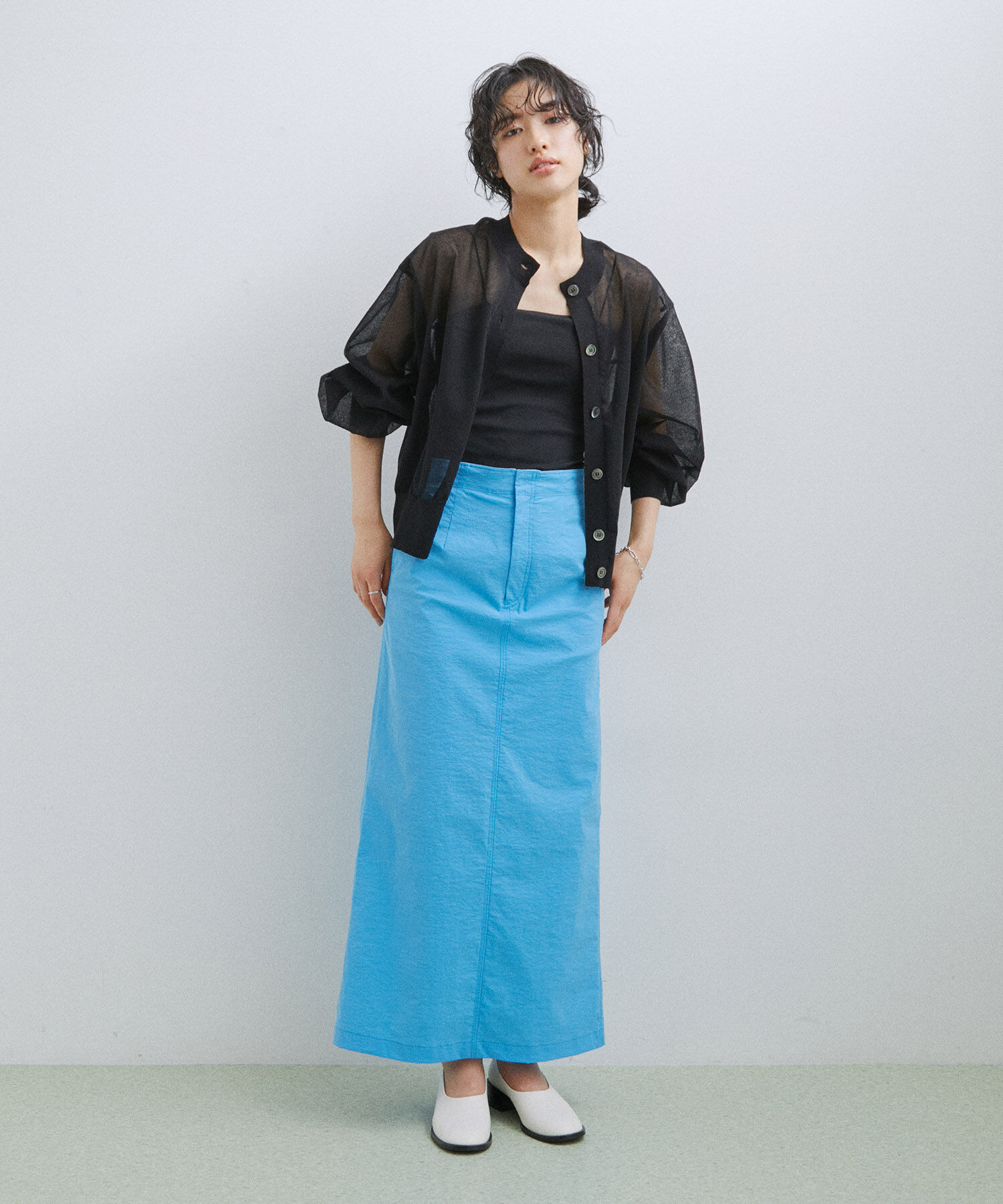 ADAM ET ROPE'「【2WAY】シアーカーディガン」|カーディガン|