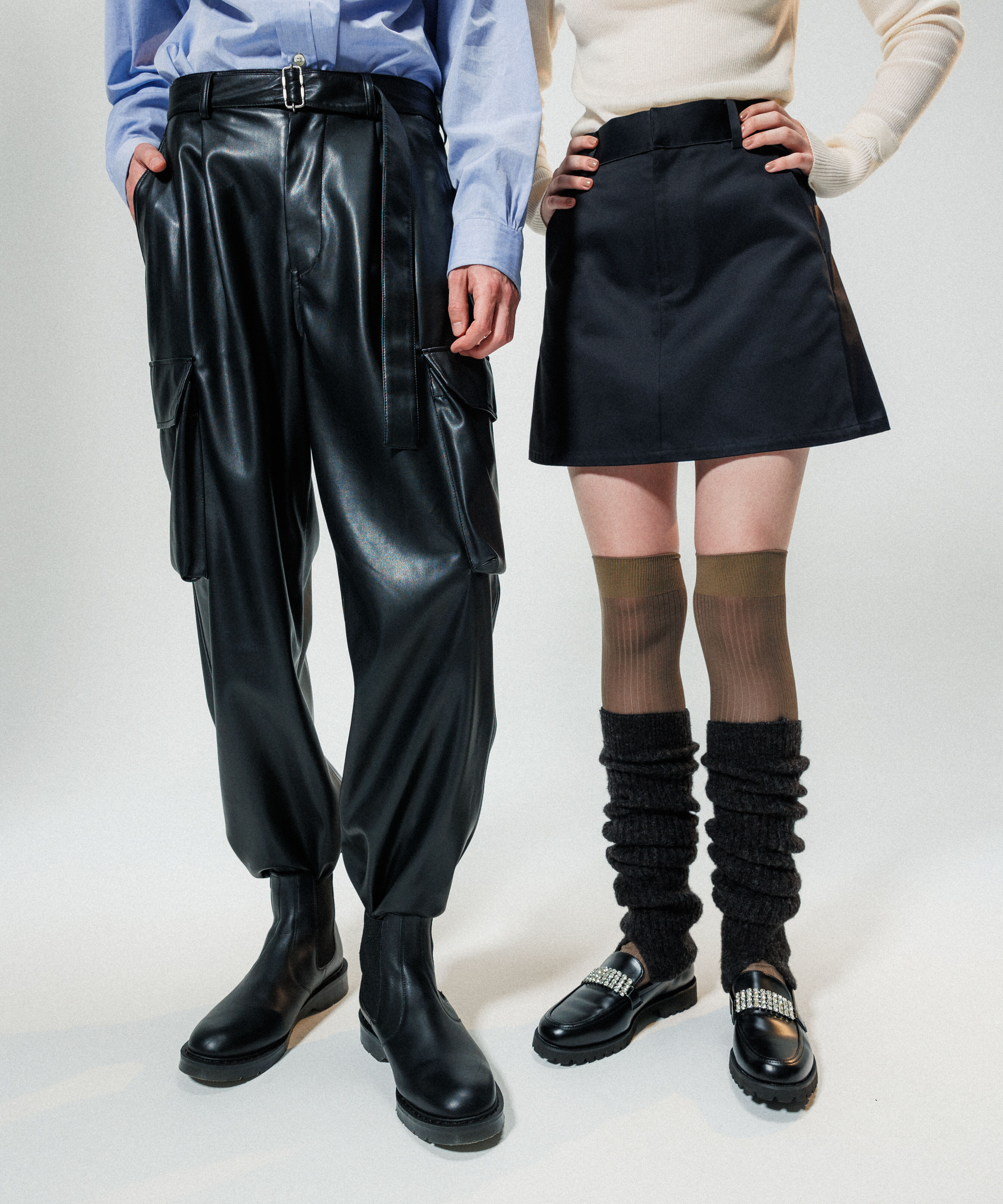 ADAM ET ROPE'「リブニーハイソックス」|ソックス|