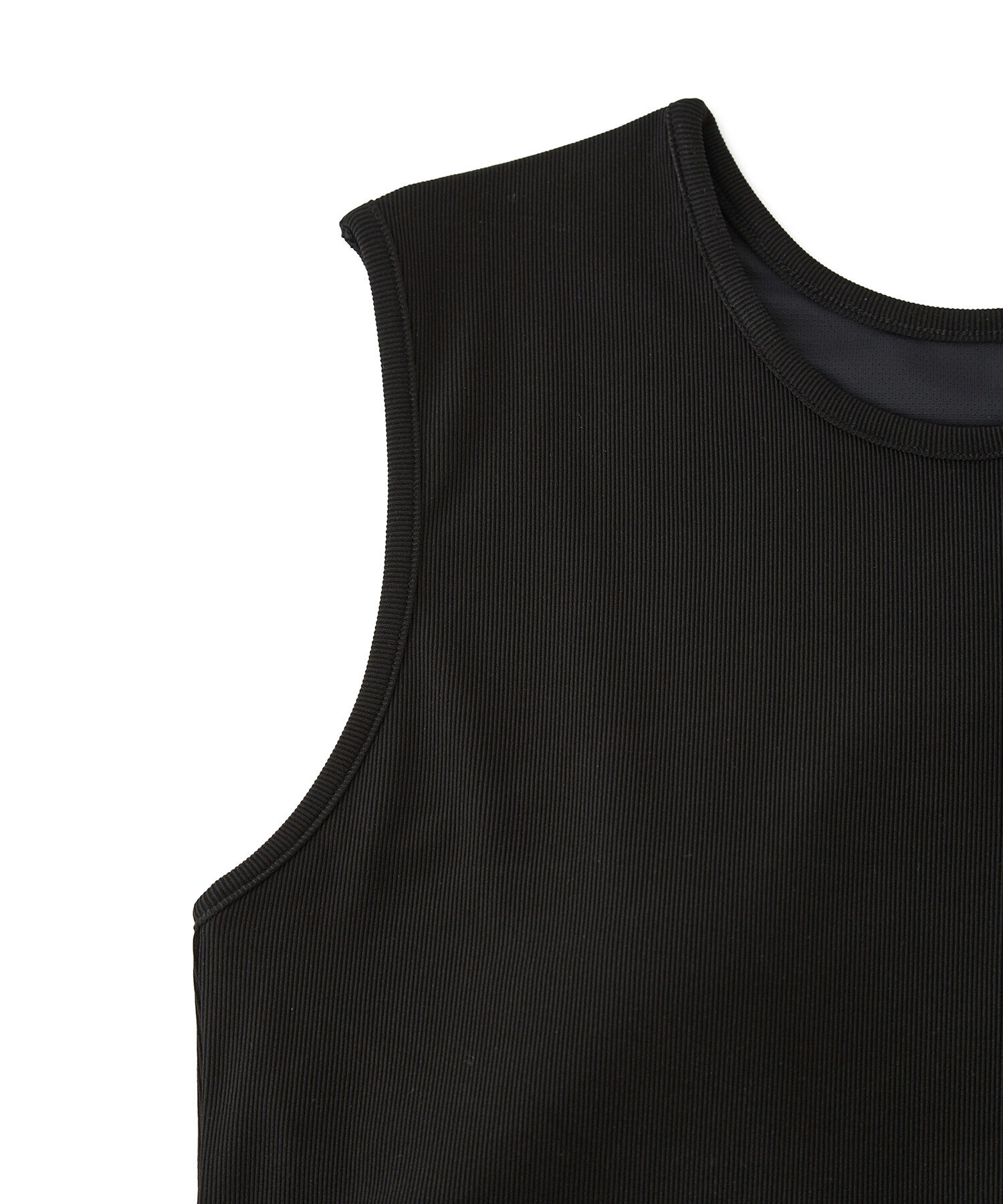 ADAM ET ROPE'「【接触冷感・洗える】カップ付きアシンメトリーカッティングタンク」|タンクトップ|