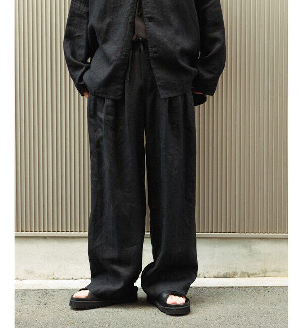 ADAM ET ROPE'「ボックスシルエット リネン シャツ ジャケット / セットアップ可能」|テーラードジャケット|