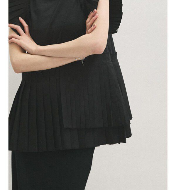 ADAM ET ROPE'「【サステナブル】プリーツコンビプルオーバー」|Tシャツ・カットソー|