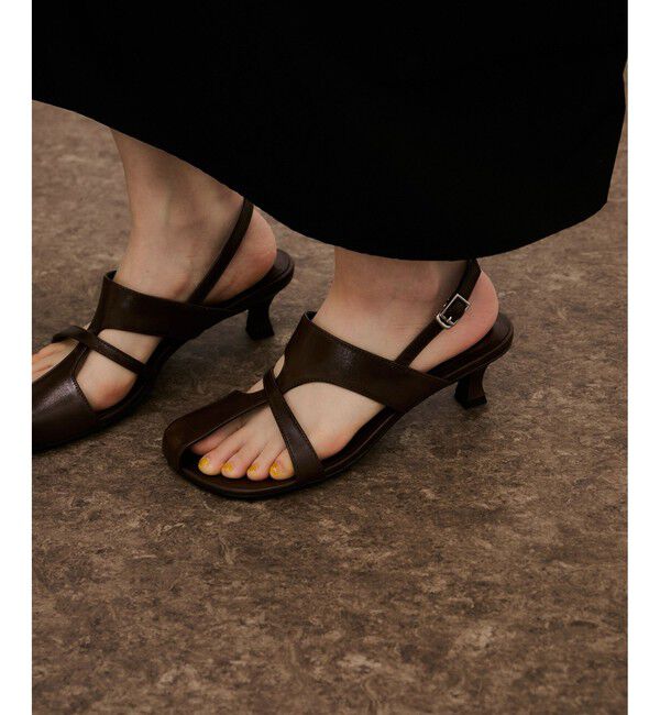 ADAM ET ROPE'「オープントゥバックストラップサンダル」|サンダル|