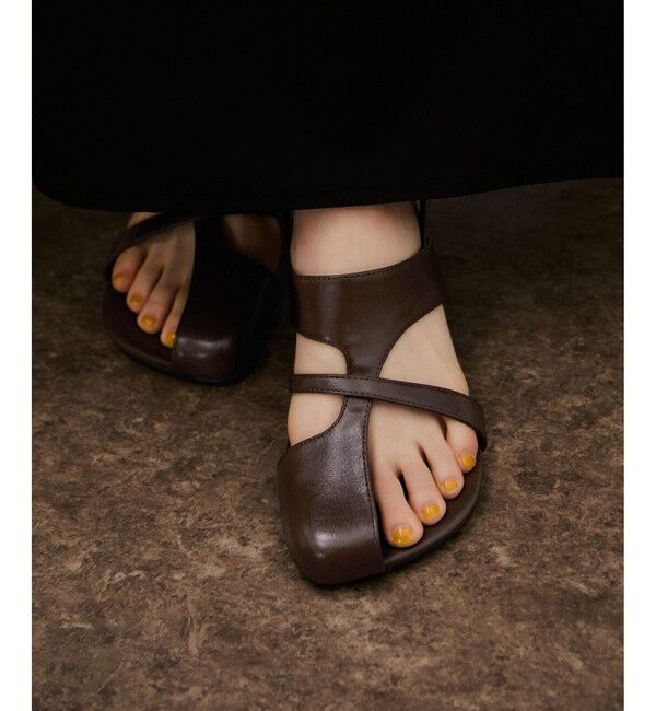 ADAM ET ROPE'「オープントゥバックストラップサンダル」|サンダル|