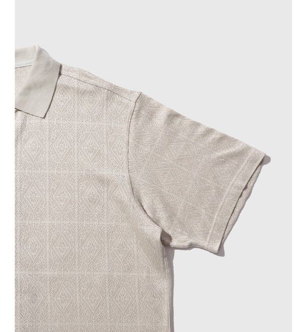 ADAM ET ROPE'「メッシュジャガードポロニットシャツ」|ポロシャツ|