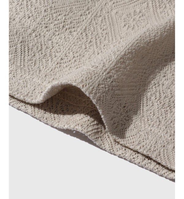 ADAM ET ROPE'「メッシュジャガードポロニットシャツ」|ポロシャツ|