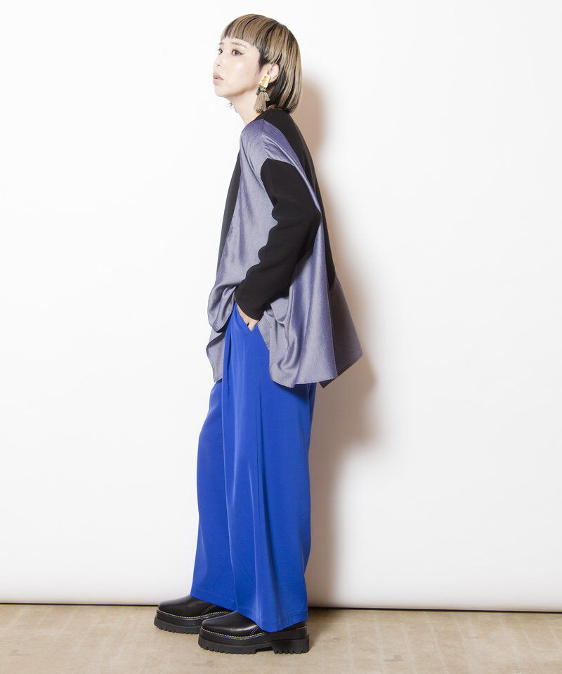  「アシンメトリー切替フレアープルオーバー」|Tシャツ・カットソー|