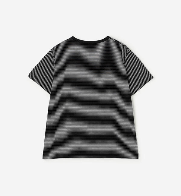 handvaerk「handvaerk | 60/2 クルーネック半袖Tシャツ STRIPE WOMEN」|Tシャツ・カットソー|