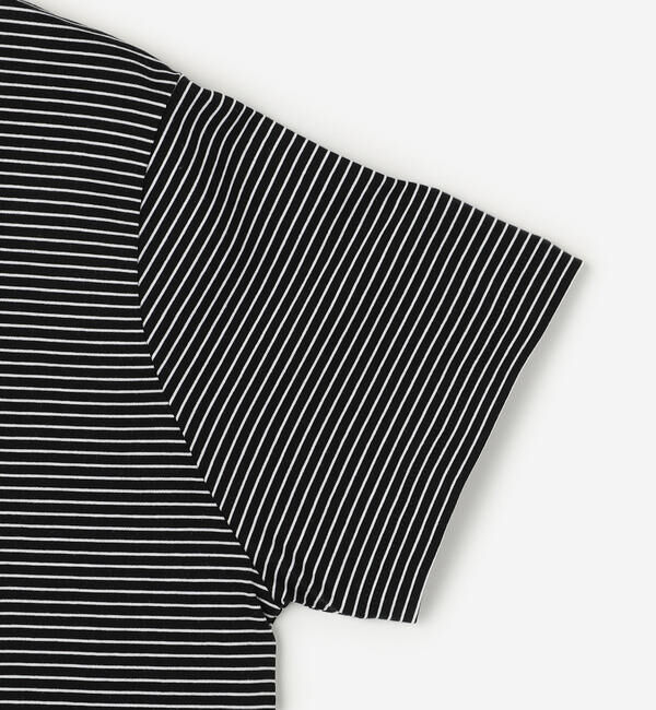 handvaerk「handvaerk | 60/2 クルーネック半袖Tシャツ STRIPE WOMEN」|Tシャツ・カットソー|