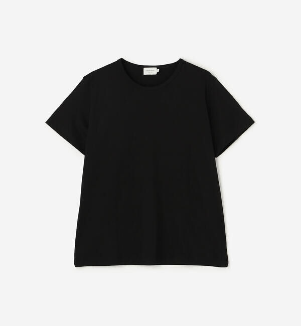 handvaerk「handvaerk | 60/2 CREW NECK T-SHIRT WOMEN」|Tシャツ・カットソー|BLACK