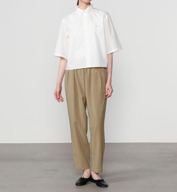  「MORRIS & SONS | タックイージーパンツ WOMEN」|チノ|