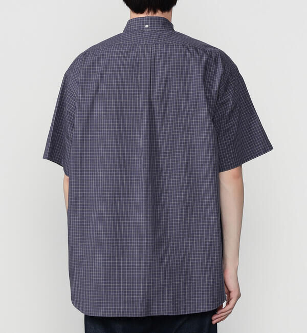 GYMPHLEX「Gymphlex | コットンワッシャー ボタンダウン半袖シャツ CHECK MEN」|シャツ・ブラウス|