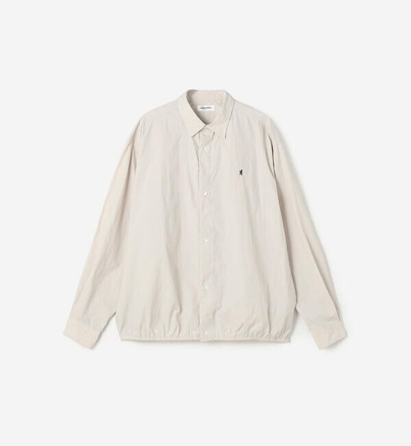 GYMPHLEX「Gymphlex | ナイロンタスラン 長袖ギャザーシャツ MEN」|シャツ・ブラウス|LTGREY