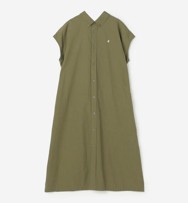 GYMPHLEX「Gymphlex | コットン スリーブレス ボタンダウンシャツワンピース WOMEN」|ワンピース|