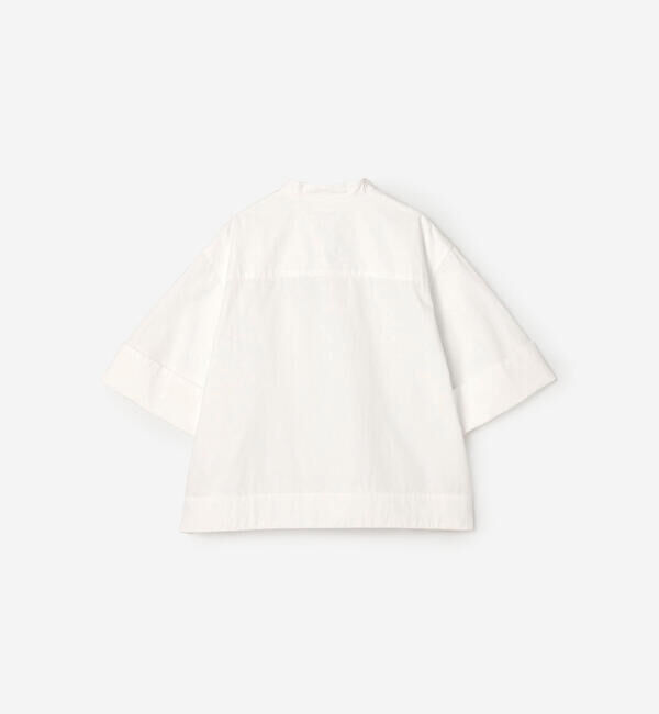 GYMPHLEX「Gymphlex | タイプライター スタンドカラー半袖シャツ WOMEN」|シャツ・ブラウス|