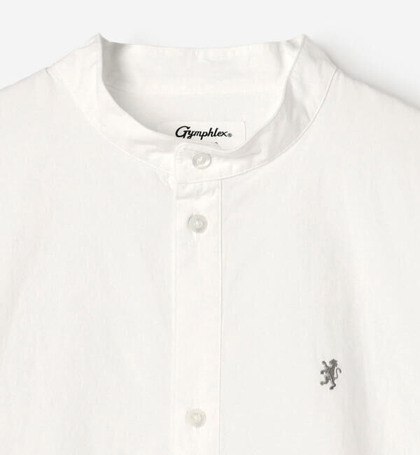 GYMPHLEX「Gymphlex | タイプライター スタンドカラー半袖シャツ WOMEN」|シャツ・ブラウス|