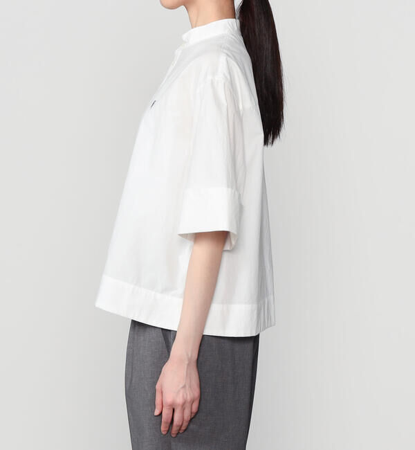 GYMPHLEX「Gymphlex | タイプライター スタンドカラー半袖シャツ WOMEN」|シャツ・ブラウス|