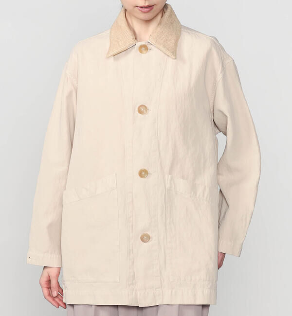 UNFIL「UNFIL | ガーメントダイ カバーオールジャケット WOMEN」|テーラードジャケット|BEIGE