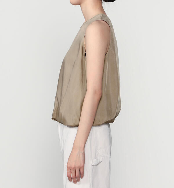 LE GLAZIK「LE GLAZIK | キュプラ ノースリーブシャツ WOMEN」|シャツ・ブラウス|