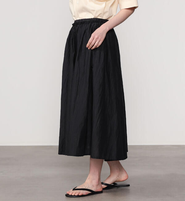 LE GLAZIK「LE GLAZIK | ウォッシュドリネン エラスティックフレアスカート WOMEN」|スカート|