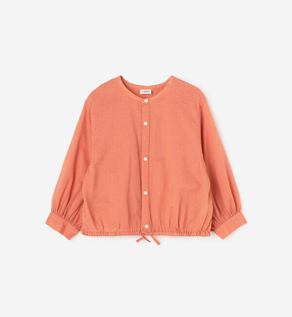 LE GLAZIK「LE GLAZIK | シアーサッカー カラーレスシャツ WOMEN」|シャツ・ブラウス|