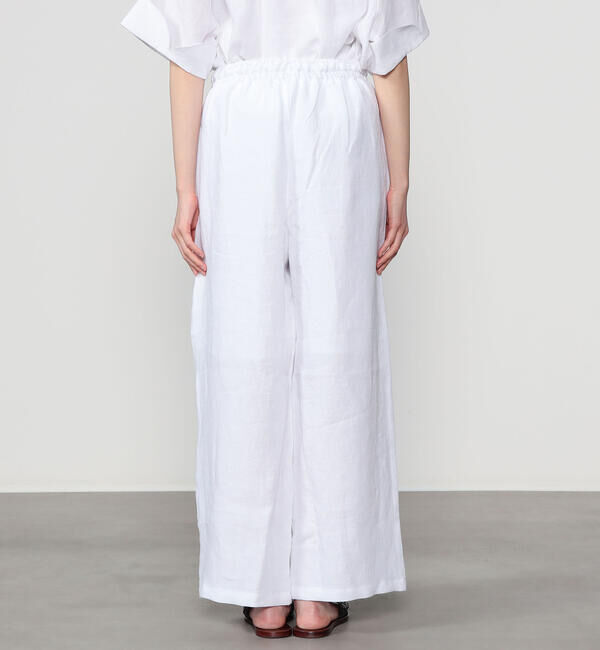  「eunoia | リネンギャザーパンツ WOMEN」|チノ|