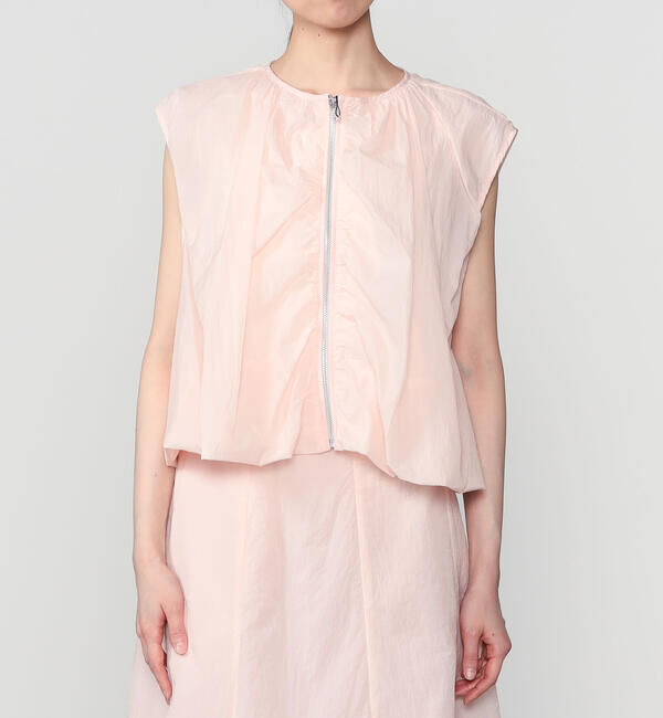  「eunoia | ナイロン ジップベスト WOMEN」|シャツ・ブラウス|