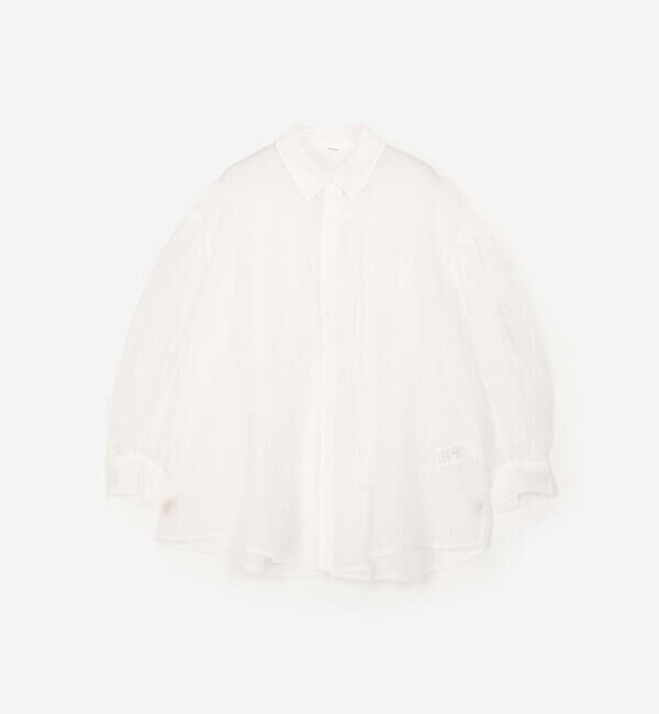  「eunoia| 長袖 シアーシャツ WOMEN」|シャツ・ブラウス|